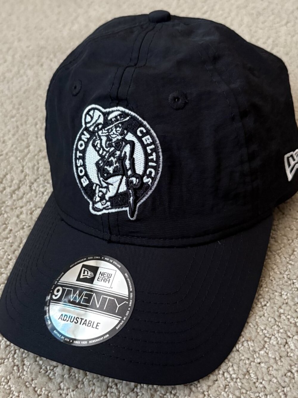 New Era Boston Celtics 9TWENTY Everyday Nylon Strapback Adjustable Hat OSFM NWT